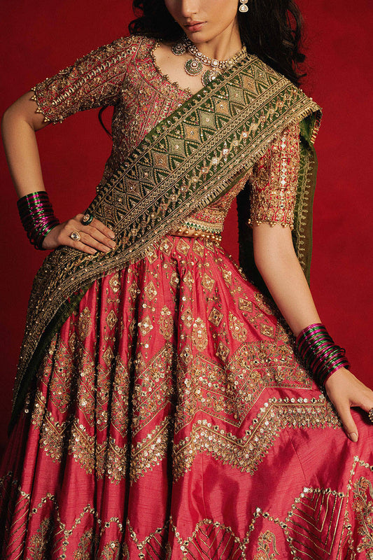 Mohsin Naveed Ranjha Luxury Raw Silk Unstitched 3 Piece - Gul Badan