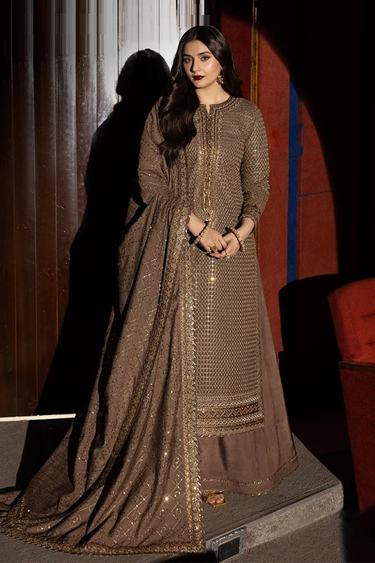 Asim Jofa - Luxury Chiffon Embroidered Unstitched 3 Piece - AJLFF-08