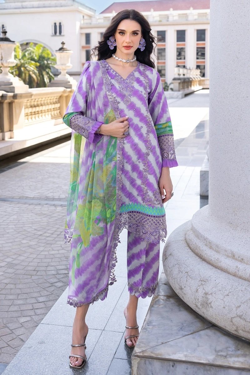 Charizma Luxury Lawn Embroidered Unstitched 3 Piece Aghaz e Nou AG5 - 02 - 3 Pieces Lawn - Zainabjees