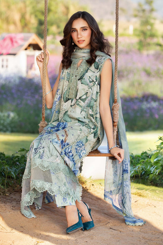 Maria.B MPrints Embroidered Lawn 3 Pc Unstitched Suit MPT-2502-B