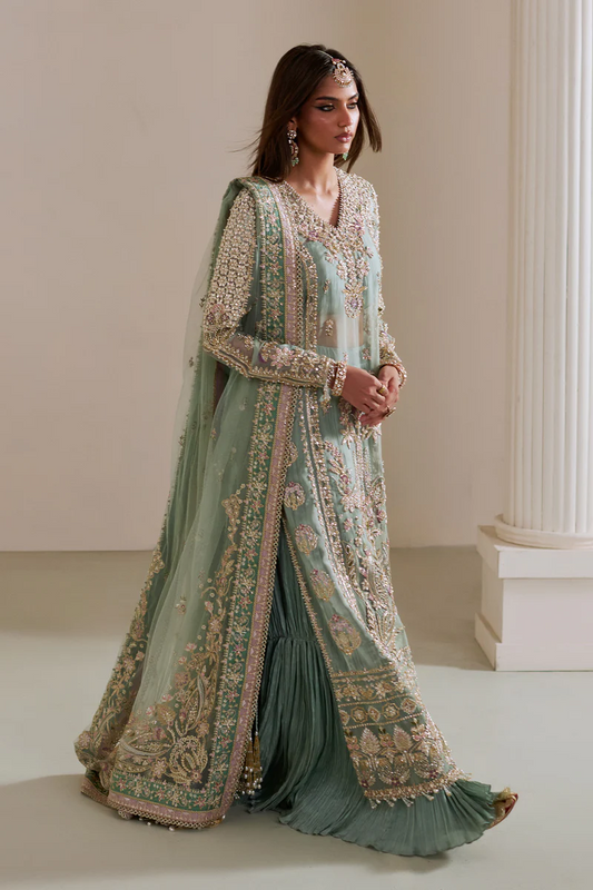Saad Bin Shahzad Luxury Hand Emblishment Organza Embroidered Collection SBS - 15