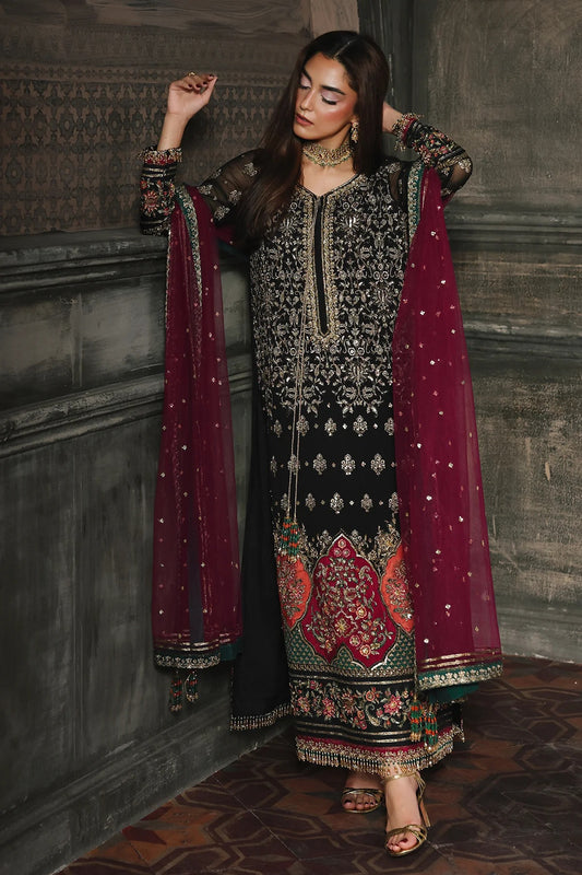 Charizma - Luxury Chiffon Embroidered Unstitched 3 Piece - DJW5-08