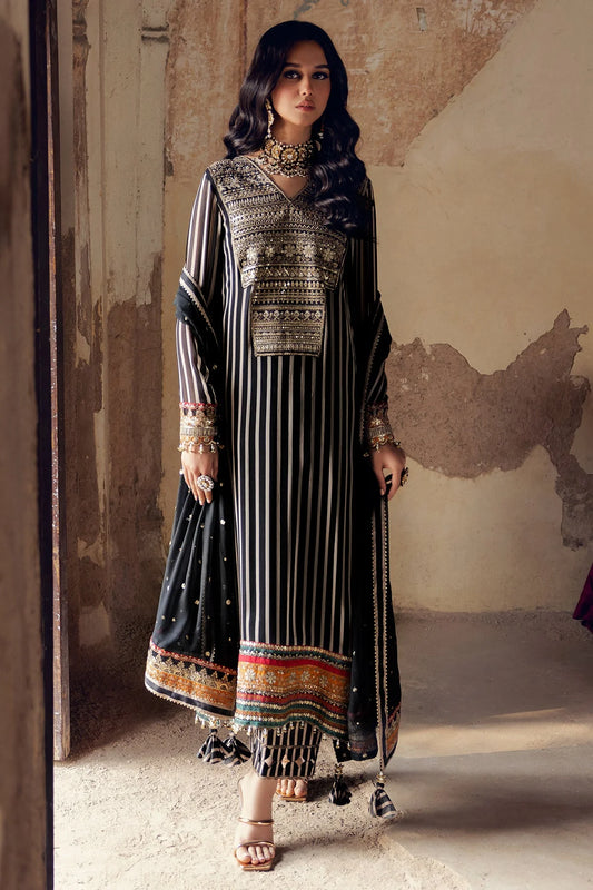 Charizma Vasal Embroidered Unstitched 3Pc Luxury Chiffon Suit VSL5-18