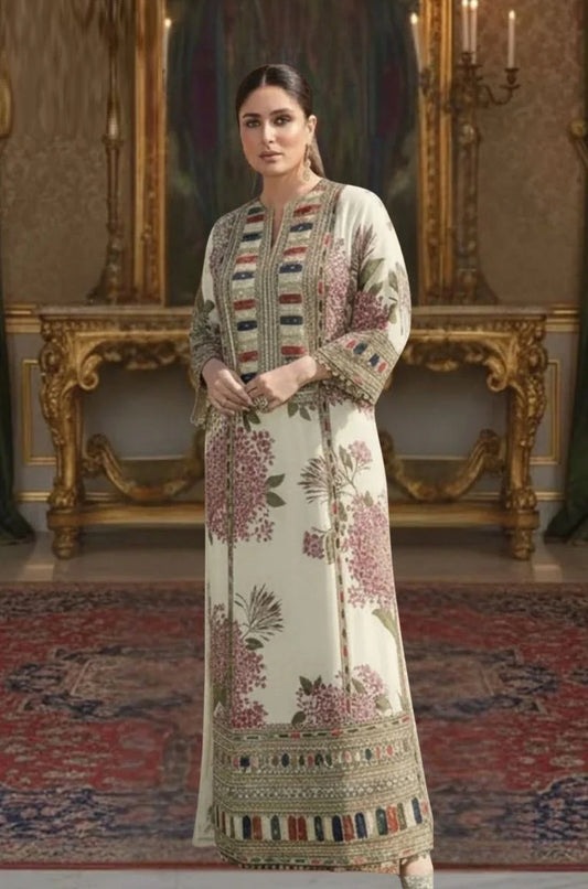 Sabyasachi - Luxury Lawn Embroidered Unstitched 3 Piece - Kareena Kapoor