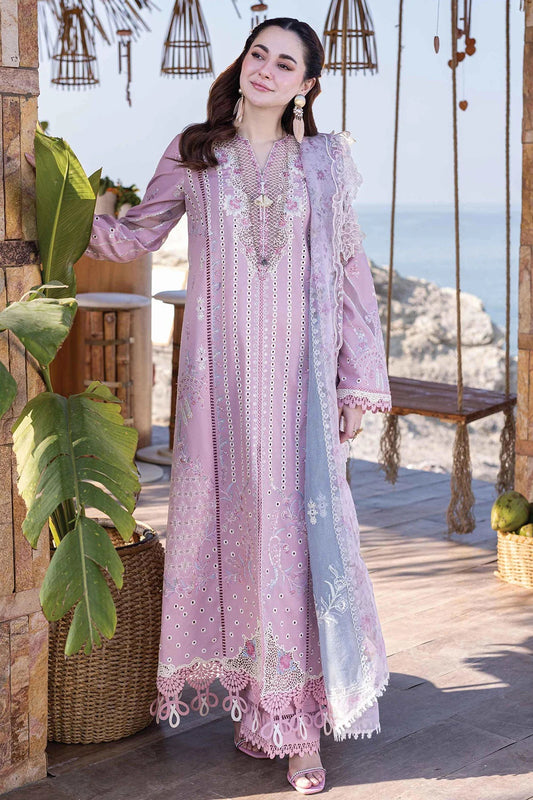 Qalamkar Saahil Kinaare - Lawn Embroidered 3 Piece Unstitched - Lina FP-10