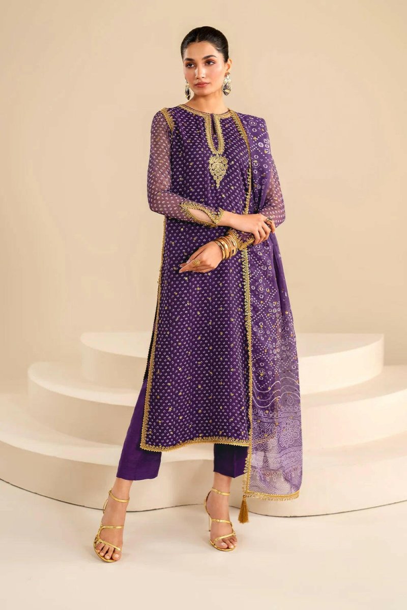 Baroque Embroidered Swiss Lawn Unstitched 3 Piece SF - 625 - 3 Pieces Lawn - Zainabjees