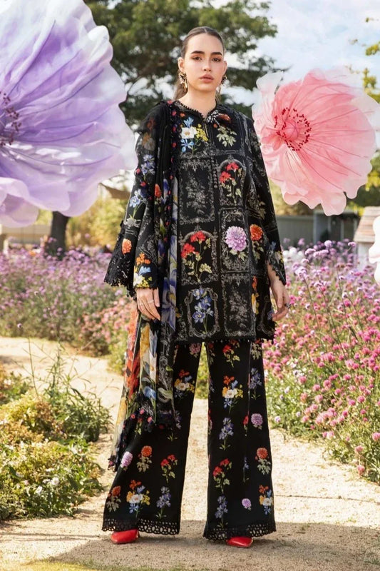 Maria.B Luxury Eid Lawn Embroidered Unstitched 3 Piece MPT - 2511 - B - 3 Pieces Lawn - Zainabjees