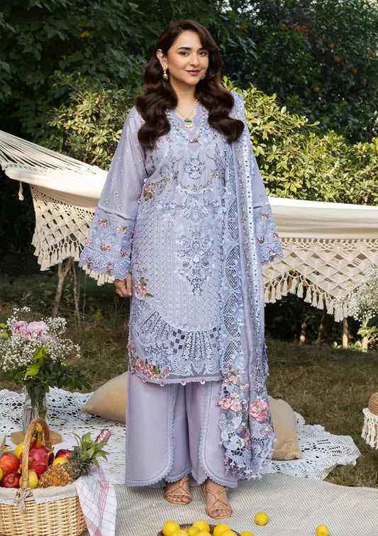 Elaf Luxury Lawn Unstitched Embroidered 3Pc Suit ELY-3B PARADISE