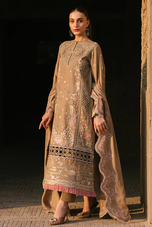 Bin Ilyas - Luxury Lawn Embroidered 3 Piece Unstitched - 154 A
