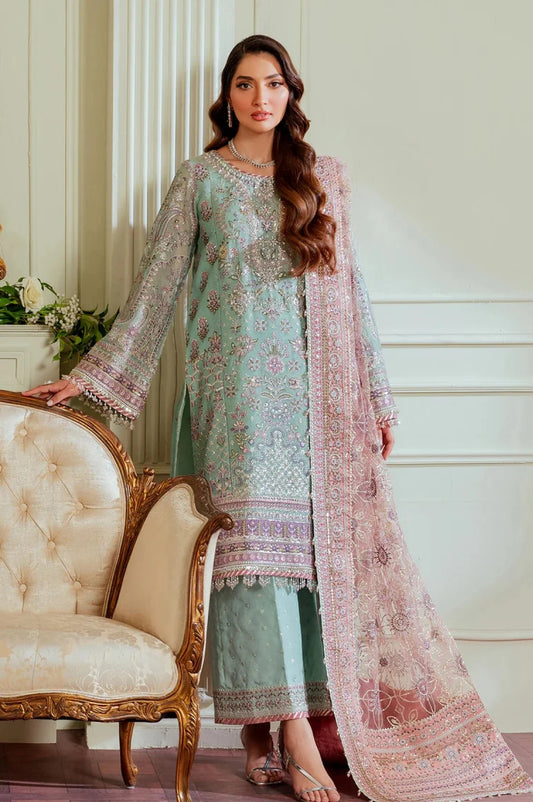 Baroque - BQU-Ch13-08 - Luxury Pure Chiffon Embroidered 3 Piece