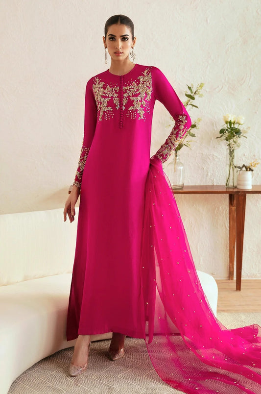 Kanwal Malik - Luxury Silk Embroidered Unstitched 3 Piece - Myra