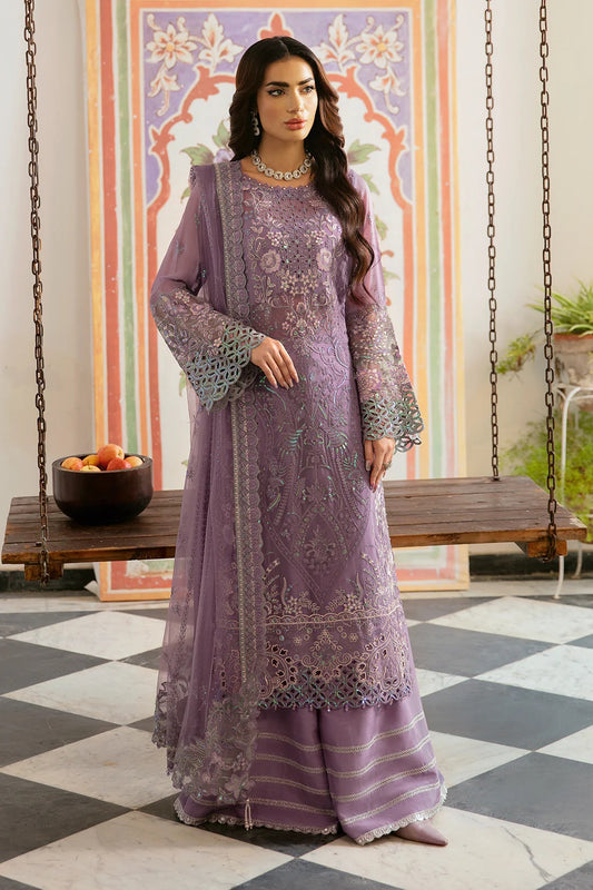 Ramsha - Premium Chiffon Embroidered 3 Piece Unstitched - Q-108