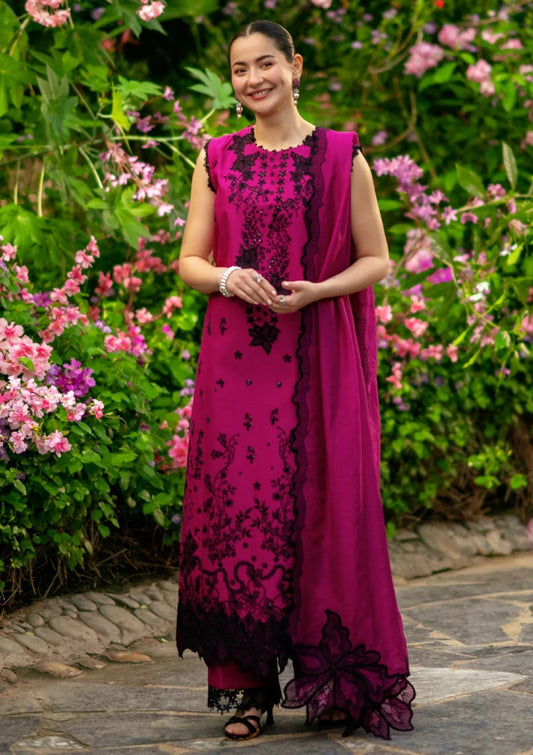 Rang Rasiya Luxury Embroidered Lawn 3Pc Unstitched Suit-MAYA