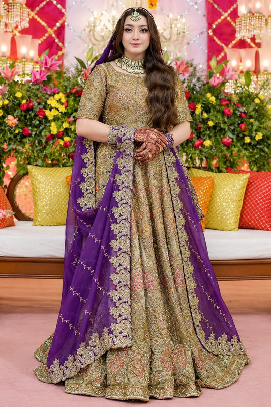 Ahmed Sultan-Momina Iqbal Luxury Myssory Embroidered 3Pc Unstitched PA-263