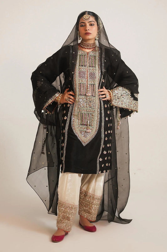 Hussain Rehar Luxury Raw Silk Collection 3 Piece Unstitched - ZEPHYR