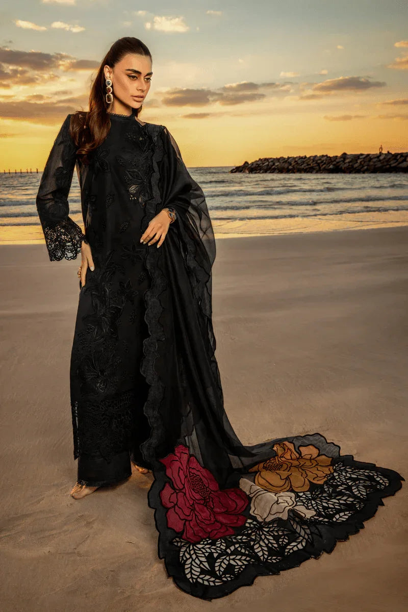 Rang Rasiya Premium Embroidered Lawn Unstitched Suit D - 01 RAMEEN - 3 Pieces Lawn - Zainabjees