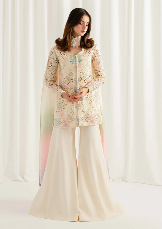 By Aleena Waqar - Floral Affair Luxury Law Embroidered 3Pc Unstitched Suit PA-267