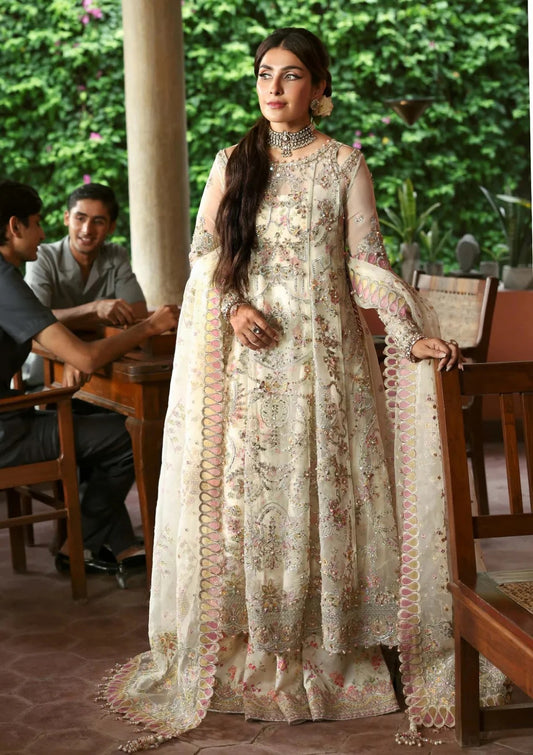 Kanwal Malik Luxury Organza Embroidered Unstitched 3PC Suit Chanda