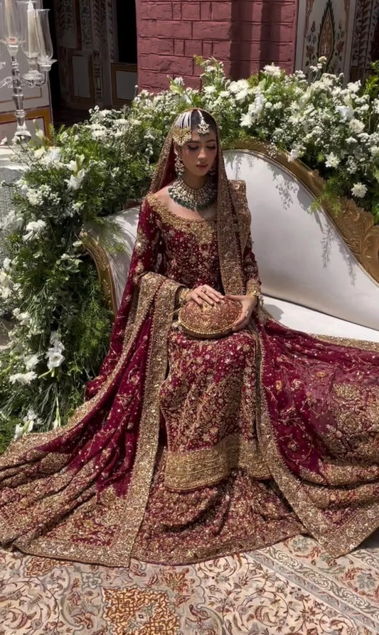 Haris Shakeel Luxury Raw Silk Embroidered 3 PC Unstitched ISHQ-HS