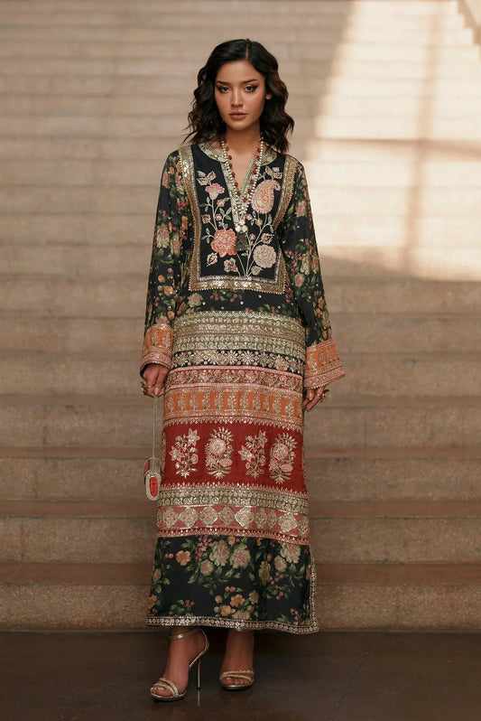 Ethnc E1009/104/902 Luxury Silk Embroidered 3Pc Unstitched Suit PA-311