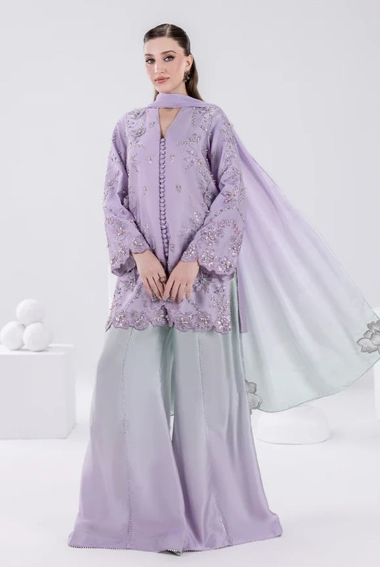 Amave AM-56 Luxury Silk Embroidered 3Pc Unstitched Suit PA-240