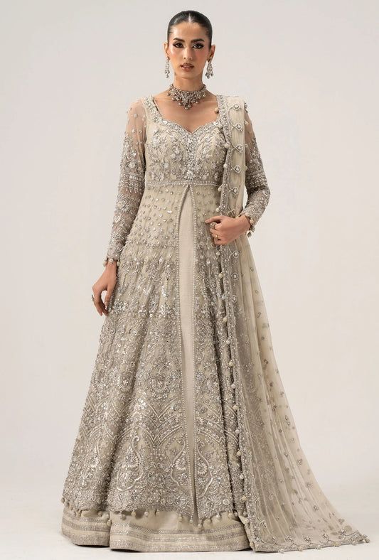 Maria B Elaria Luxury Net Embroidered 3Pc Unstitched Suit PA-175 (4 yards trouser fabirc )