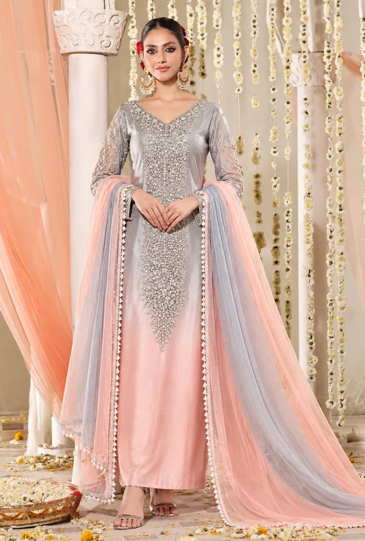 Pehnawa Luxury Silk Embroidered 3Pc Unstitched Suit PA-306