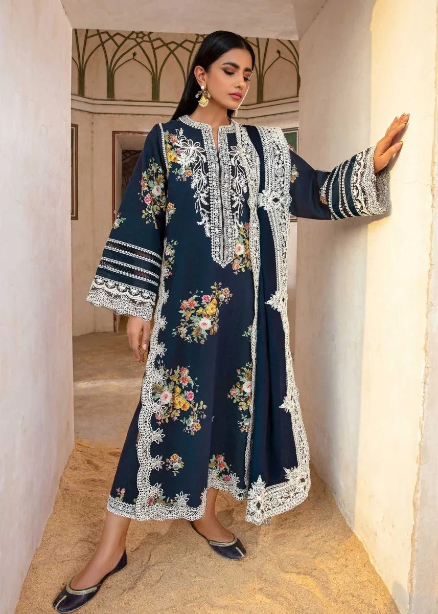 Crimson Luxury Lawn Embroidered Collection Unstitched Marori Tales - CRWP 2B - 3 Pieces Lawn - Zainabjees