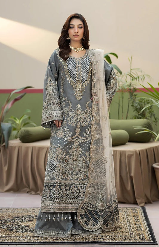 Imrozia Luxury Embroidered Organza 3Pc Unstitched Suit Sukoon PA-112