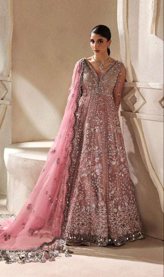 Republic Womenswear Luxury Organza Embroidered 3Pc Unstitched Suit Juliane