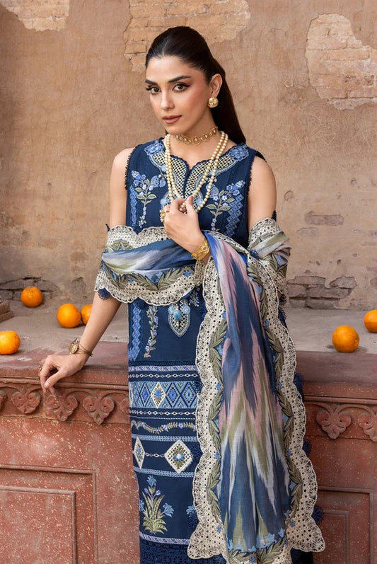 Saira Shakira - Luxury Lawn Embroidered Unstitched 3 Piece - RUNA-8-B