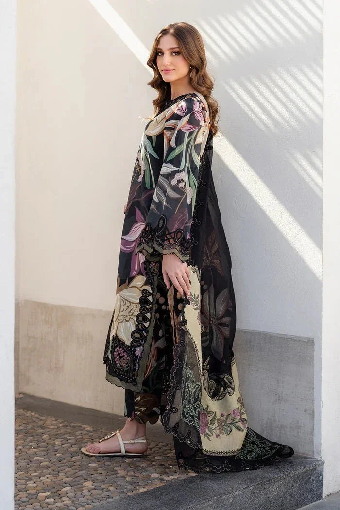 Baroque Luxury Lawn Embroidered 3 Piece Unstitched SF - 4090 - 3 Pieces Lawn - Zainabjees
