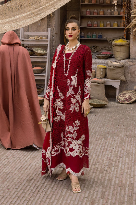 Crimson Luxury Lawn Embroidered Unstitched 3 Piece - ONE TRUE LOVE - D6A