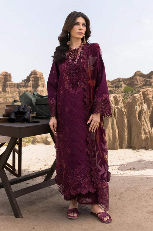 Rang Rasiya - Luxury Lawn Embroidered Unstitched 3 Piece - Amyra