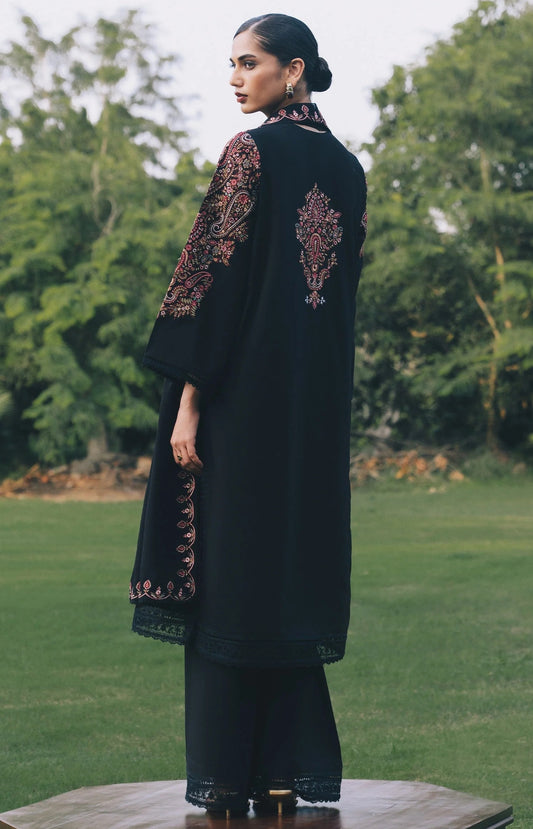 Zara Shahjahan Shab Luxury Cotton Embroidered 3Pc Unstitched Sari PA-230