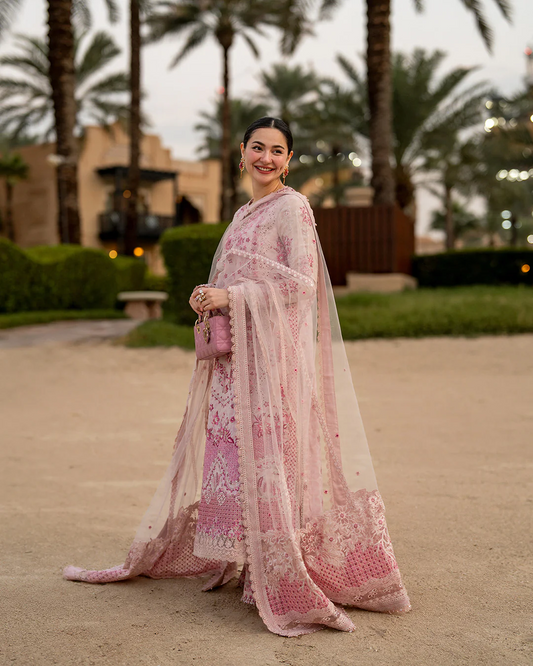 Faiza Saqlain Luxury Lawn Unstitched Embroidered Suit LAMIJA 318