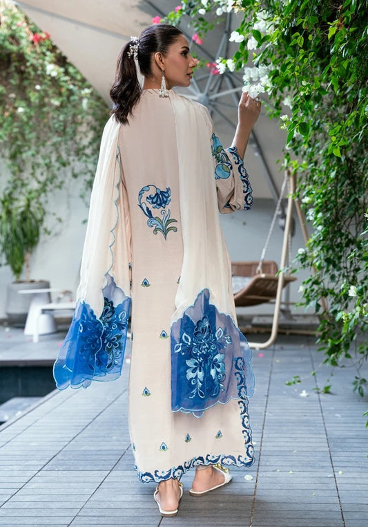 Nilofer Grace Luxury Silk Embroidered 3Pc Unstitched Suit PA-253
