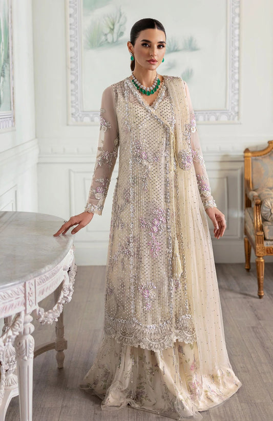 Crimson x Saira Shakira Luxury Net Embroidered 3Pc Unstitched Suit