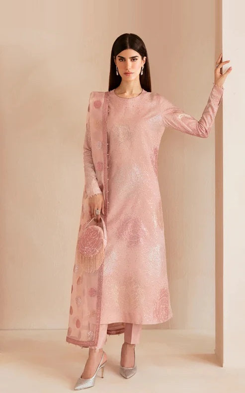 Jazmin Luxury Raw Silk Embroidered 3Pc Unstitched UR - 7032