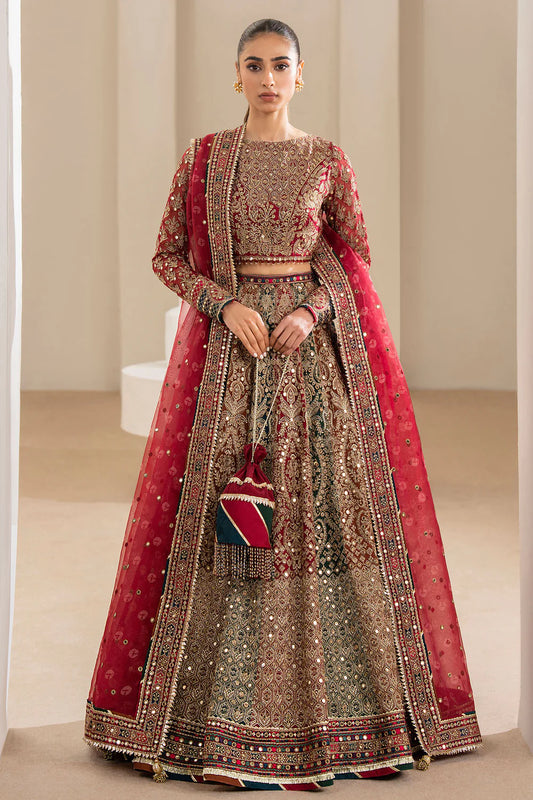 Jazmin Luxury Hand Emblishment & Embroidered Chiffon Suit WF-02