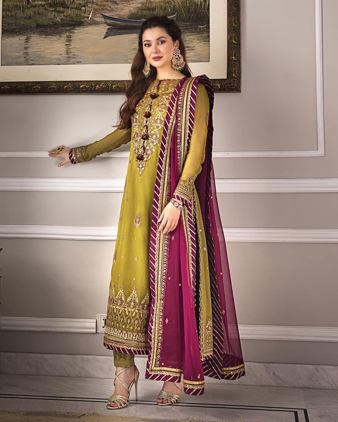 Asim Jofa Zari Sitara Embroidered Chiffon Unstitched 3 Piece Dress - AJZS 06 - 3 pieces chiffon - Zainabjees