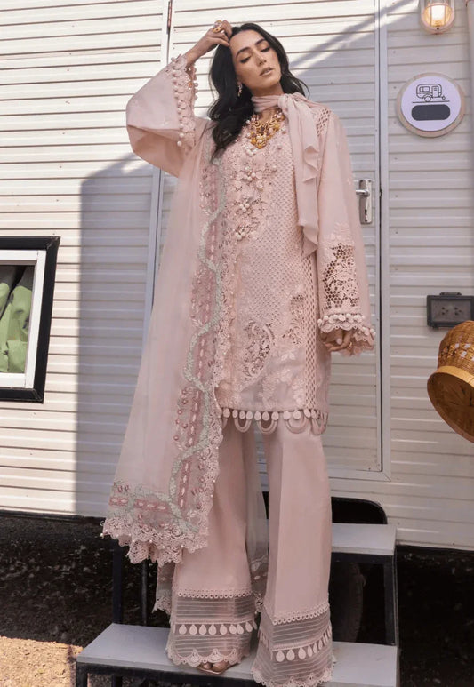 Saira Shakira Luxury Lawn Embroidered 3 Pieces Unstitched LEYLA A - 3 Pieces Lawn - Zainabjees