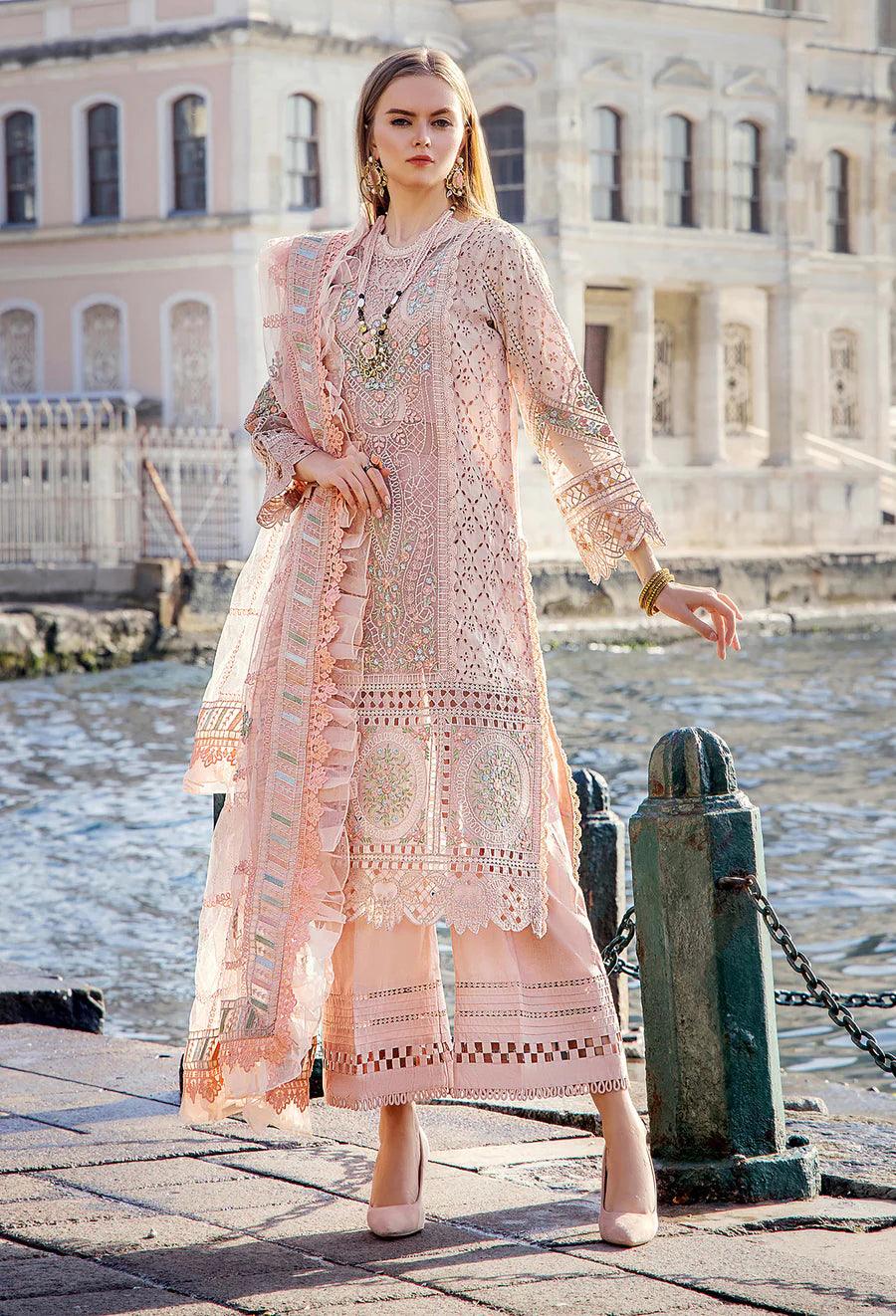 Adan Libas Shifli Work Luxury Lawn Embroidered Suit D 5546