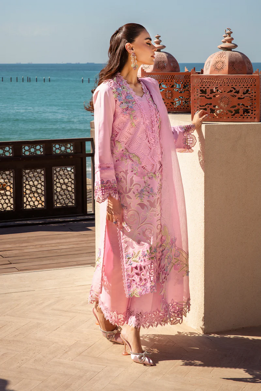 Rang Rasiya Luxury Lawn Embroidered 3 Piece Unstitched - Natalia