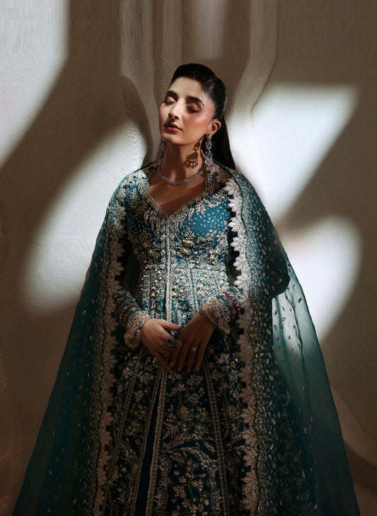 Republic Womenswear Luxury Organza Embroidered 3 Pc Unstitched Suit Maxi-J1255