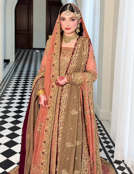 Haris Shakeel - Hareem Luxury Raw Silk Embroidered 3Pc Unstitched Suit PA-238