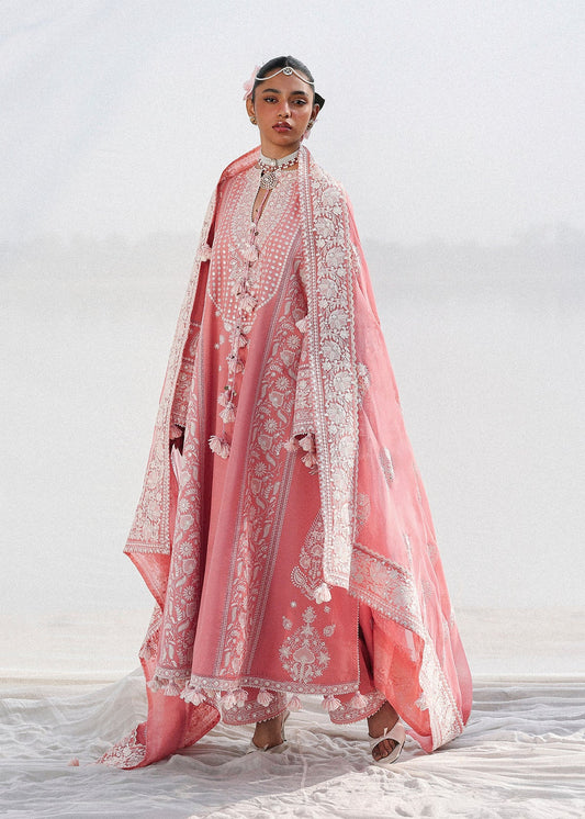 Hussain Rehar Luxury Lawn Embroidered Unstitched Suit 04- SORTI