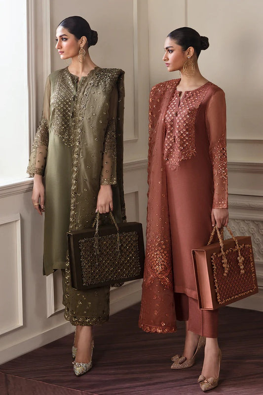 Baroque UF-295 - Luxury Chiffon Embroidered Unstitched 3 Piece