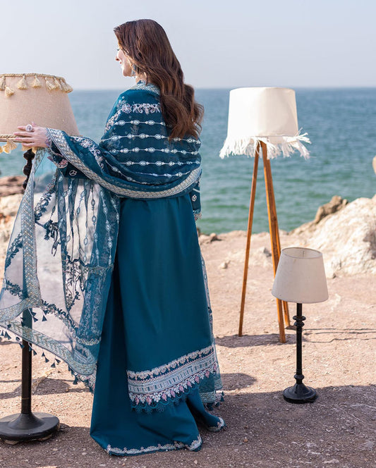 Qalamkar Luxury Lawn Embroidered 3 Piece Unstitched Sahil Kinare FP-16-Kira