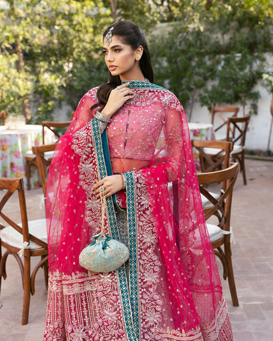 Gulaal Luxury Bridal Net Embroidered Collection Unstitched 3 Pc Shanaya